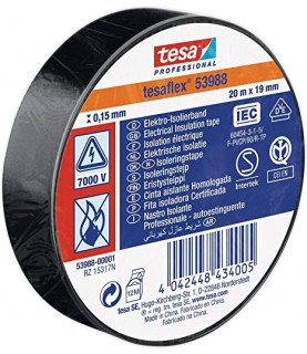 Tesa 53988-00001-00 insulating tape tesa® 53988 black (L x B) 20m x 19mm 1 Rolle(n)