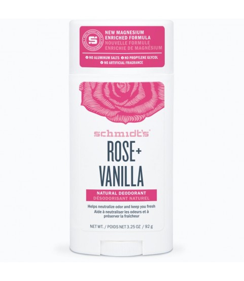 Schmidt's Natural Deodorant Stick Rose & Vanilla 75gr