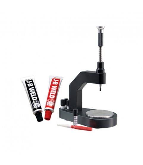 Dial milling device tool replacing the dial feet on a dial watchmakers