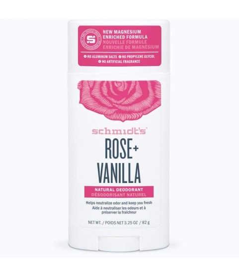 Schmidt's Natural Deodorant Stick Rose & Vanilla 92g
