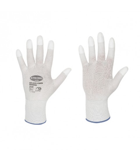 Work gloves with PU fingertips for goldsmiths and watchmakers for polishing L