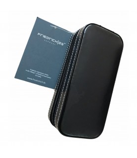 Watch travel case with zipper for 2 watches