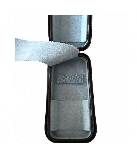 Watch travel case with zipper for 2 watches