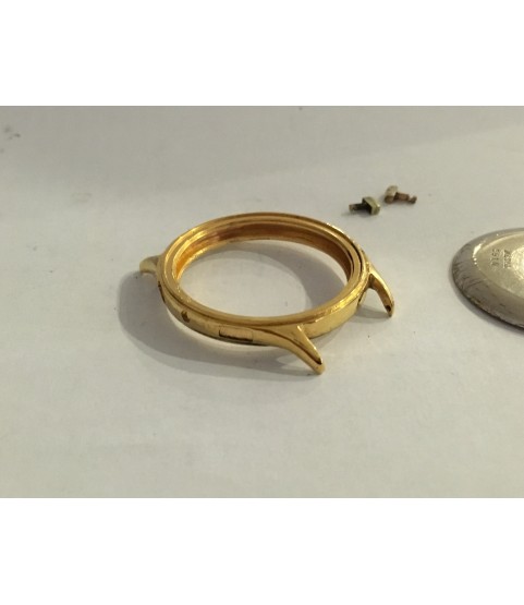 Vintage Gold Plated Case for Landeron 48 watch after restoration 37 mm