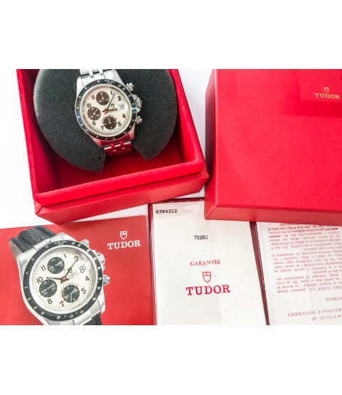 Automatic Tudor Chrono Prince watch 79260 white dial full set