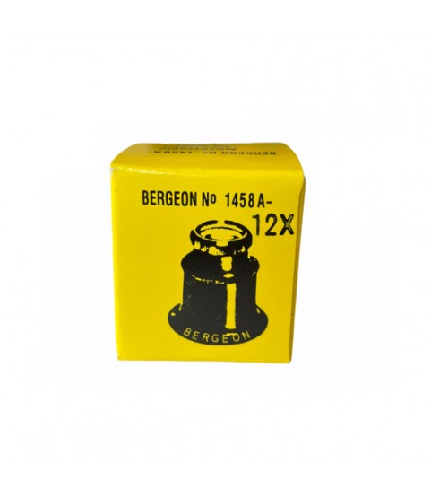 Bergeon 1458-A-12 watchmakers double lens eyeglass loupe x12 magnification