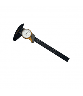 Bergeon 6621 Plastic Sliding Caliper with Dial, 0–150 mm / 0–6 Inches