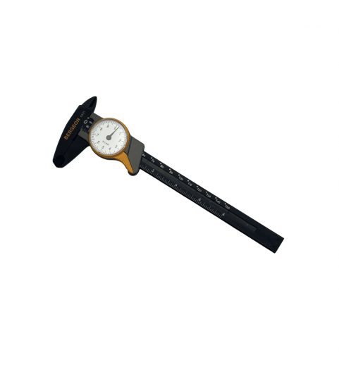 Bergeon 6621 Plastic Sliding Caliper with Dial, 0–150 mm / 0–6 Inches