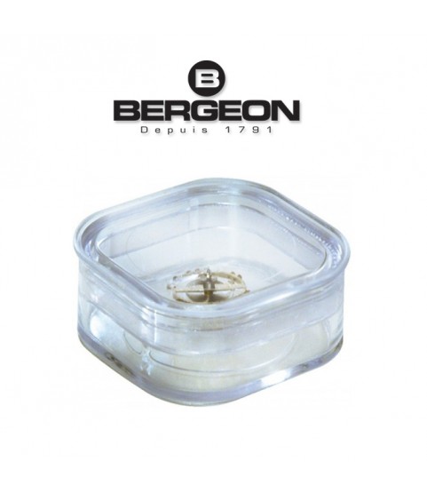 Bergeon 6799-1 elastic membrane box for watch parts 39 x 39 x 17.8mm