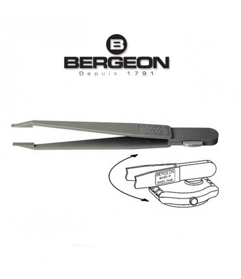 Bergeon 6460-P plastic battery tweezer with battery hatch opener for Swatch watches