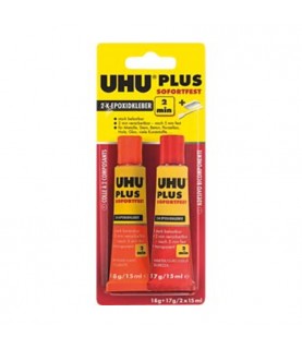 UHU 2-component adhesive plus instant resistant, super fast and crystal clear 2K adhesive, 35 g