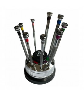Boley set of 9 antimagnetic screwdrivers rotating base