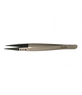 Boley stainless steel tweezers with carbon fibre points 130mm
