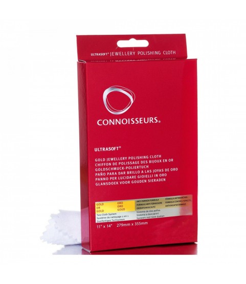 Connoisseurs Gold Jewellery Cleaning Cloth Ultrasoft Polishing Cloths to Clean, Buff & Restore Shine CONN738