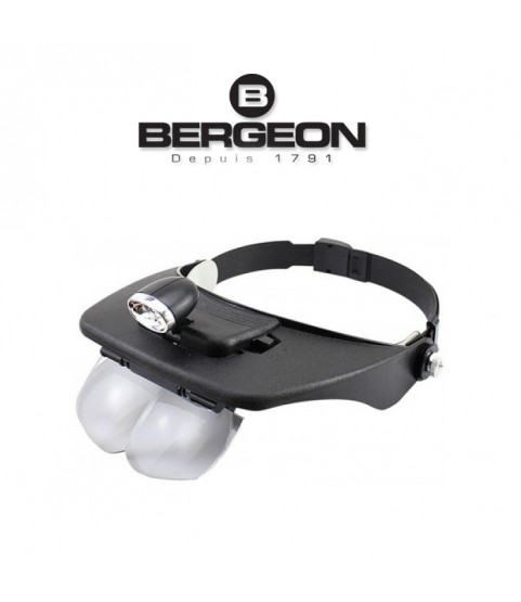 Bergeon 7826 binocular magnifier with adjustable visor 1.0x 1.5x 2.0x 2.5x 3.5x