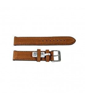 Camel Bison watch brown leather strap 18mm
