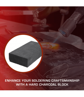 Charcoal for soldering and holder 140 x 70 x 30 mm
