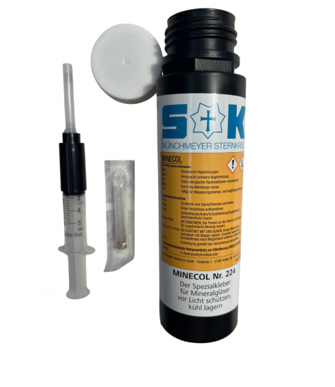 Minecol cement UV glue for mineral crystals glass 2ml Minecol cement UV glue for mineral crystals glass 2ml