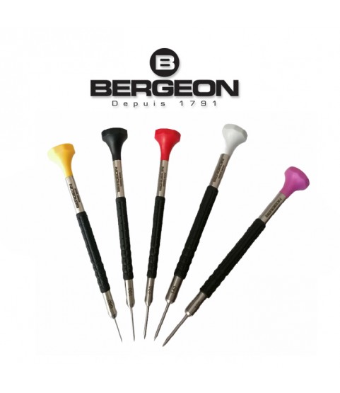 Bergeon 6899-P05 Set Of 5 watchmakers ergonomic screwdrivers