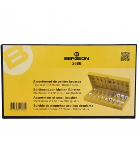 Bergeon 2686 assortment of 18 small brushes for polishing