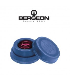 Bergeon 6885-B blue oil cup with red inner glass