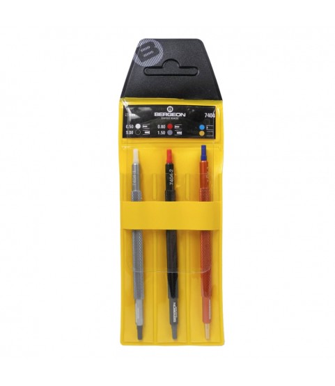 Bergeon 7404 assortment of 3 watch hands setting tool
