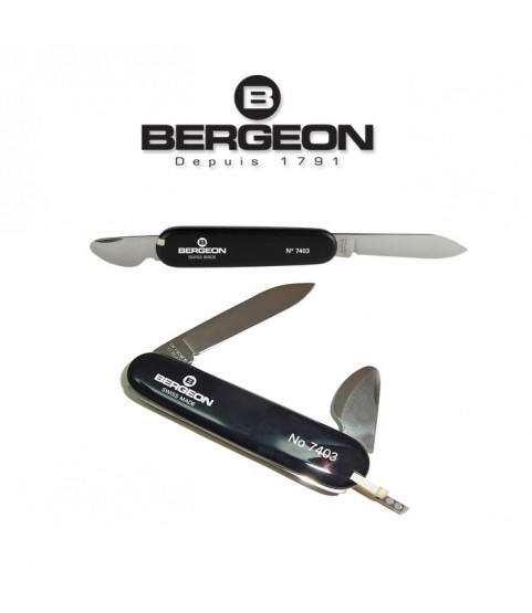 Bergeon 7403 Victorinox watch case back opener knife
