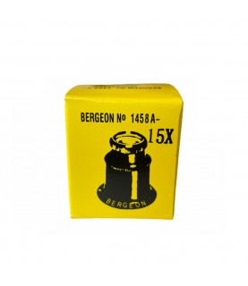 Bergeon 1458-A-15 double lens eyeglass loupe 15x magnification