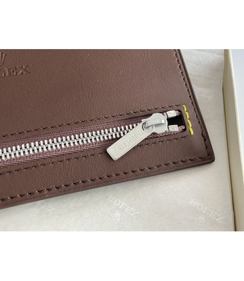 New Rolex multi currency leather wallet with 4 zippers