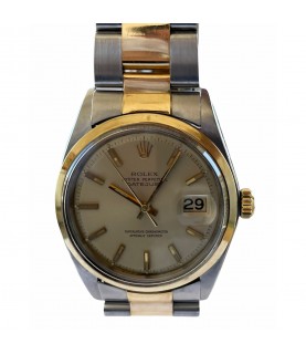 Vintage Rolex Datejust 1600 unisex watch steel and gold from 1970s