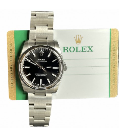 New Rolex Oyster Perpetual 114200 black dial watch 2020