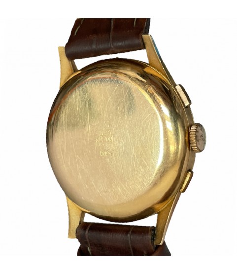 Vintage Almadia 18k gold chronograph men's watch with Landeron 152 38mm