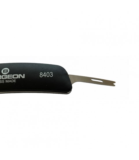 Bergeon 8403 watchmaker knife with spring bar tool for straps