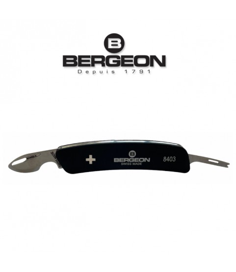 Bergeon 8403 watchmaker knife with spring bar tool for straps