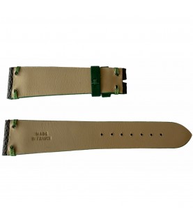 Louis Vuitton monogram leather strap for watches brown & green 20mm