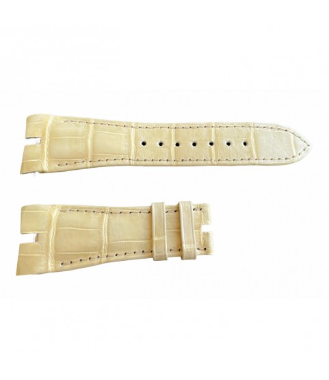 Roger Dubuis leather cream watch strap 25x18 mm