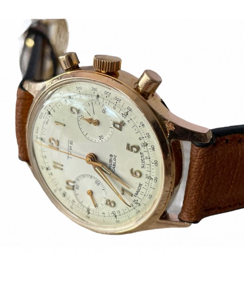 Vintage TYPE Chronograph men's watch with Valjoux 7730 1960s