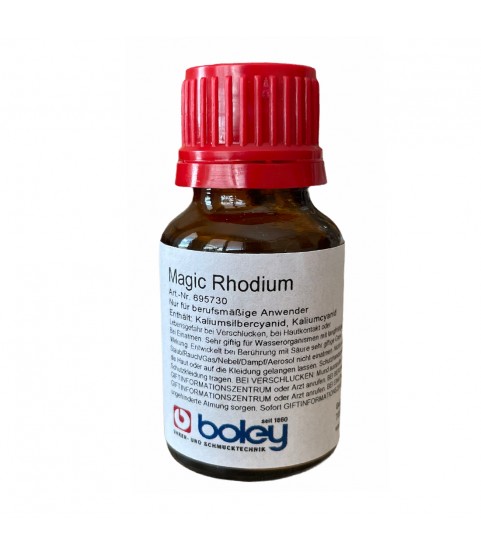 Boley Magic-Rhodium serves for the repair of rhodium-plated surfaces 15 ml