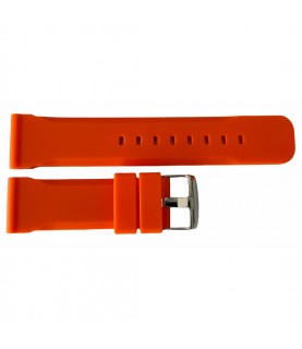 Buzzufy silicone orange chrono watch strap 18mm