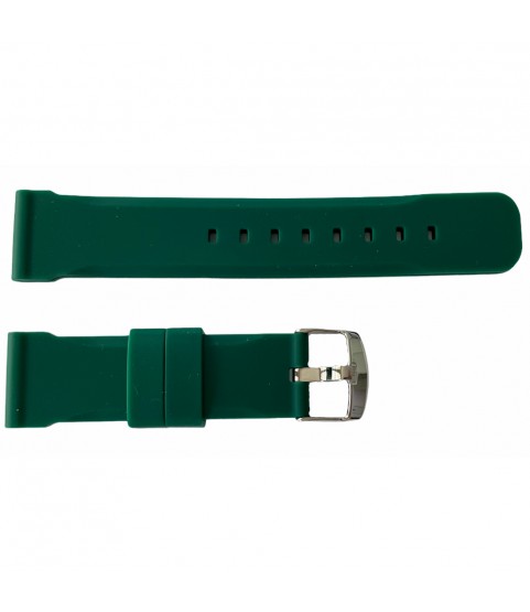 Buzzufy silicone green chrono watch strap 20mm
