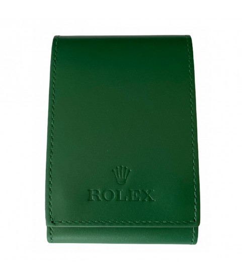 Green watch leather Rolex travel pouch