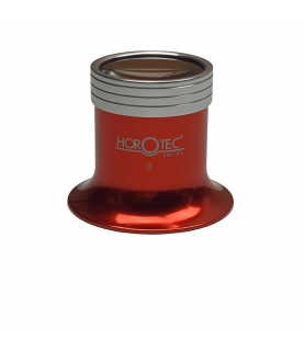 Horotec MSA00.033-3 Red Anodized 3.5x Watchmaker Loupe