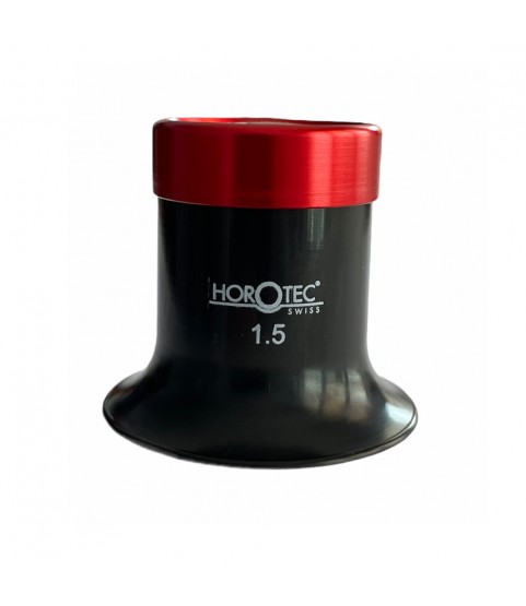 Horotec MSA 00.032-1.5 eyeglass loupe black plastic with aluminium screwed ring x6.5
