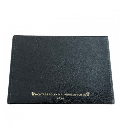 Vintage Rolex Cellini black leather box with card holder 49.00.71 Vintage Rolex Cellini black leather box with card holder 49.00.71