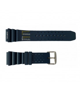 Blue rubber diver watch strap with decompression table and stainless steel buckle 20 mm, 22 mm Blue rubber diver watch strap with decompression table and stainless steel buckle 20 mm, 22 mm