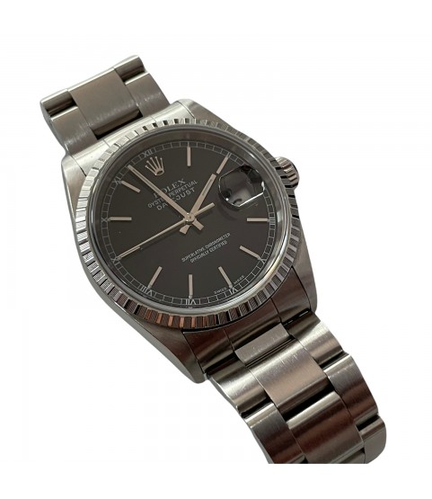Rolex Datejust 16220 black dial automatic men's watch