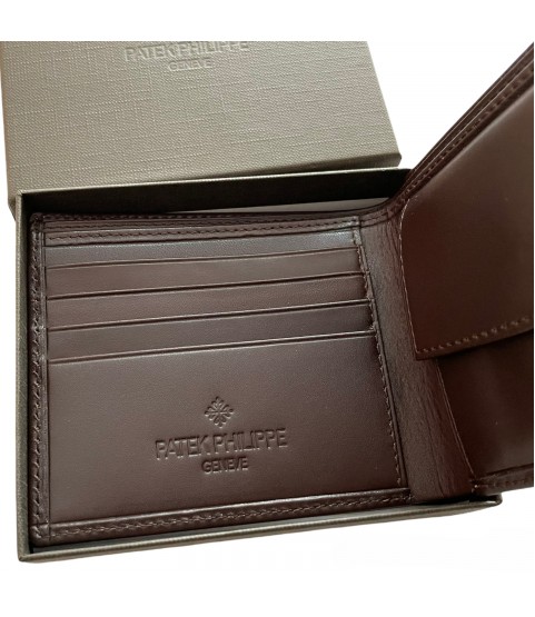 New Patek Philippe brown leather wallet