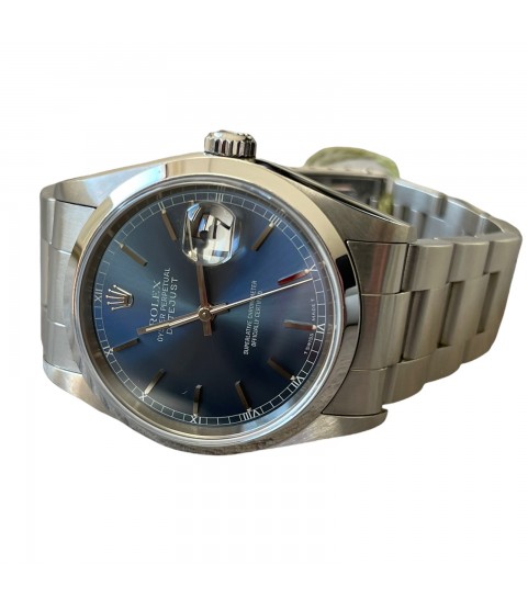 Rolex Datejust 16200 blue dial men's watch 1995