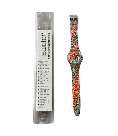 New Swatch multi color watch