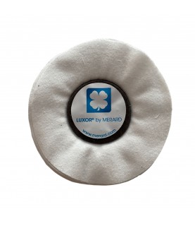 Merard Polishing wheel for finishing N° MOC2, white flannel cotton, Ø 100 mm, 20 folds